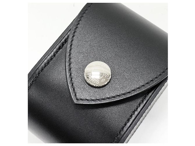 Hermès Hermes Official Watch Case Vau Taurillon Swift Watch Case Black - view 6