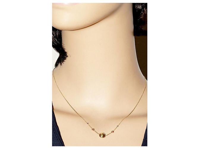 Autre Marque Collana Pendente Au750 Rosa Bianco Giallo - vista 2
