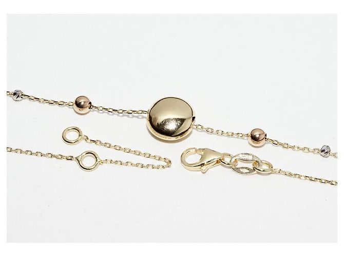 Autre Marque Collana Pendente Au750 Rosa Bianco Giallo - vista 4