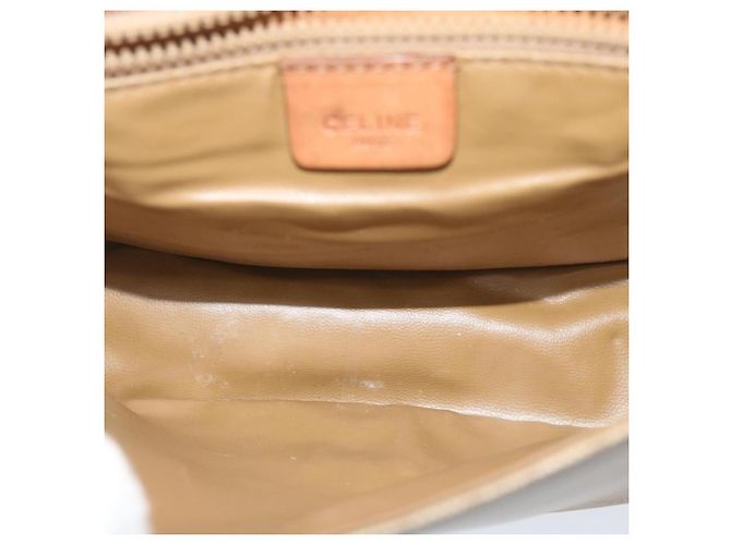 Céline Celine Vintage Macadam Canvas and Leather Beige - vista 5