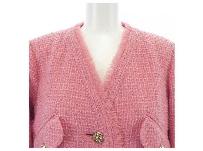 Timeless Chaqueta Chanel sin cuello Rosa - vista 6