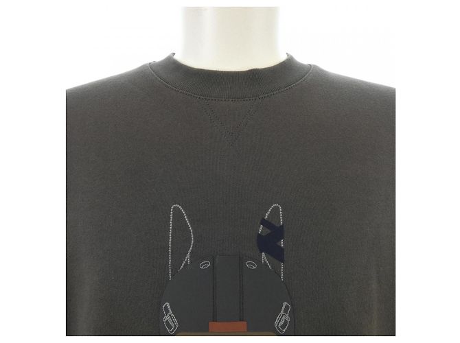 Hermès Sweatshirt Hermes Quarter Bash Vert Kaki - vue 5