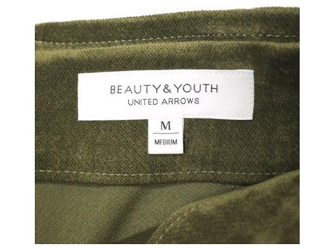 Autre Marque FALDA LARGA DE VELUR BEAUTY&YOUTH UNITED ARROWS Verde Verde oliva - vista 4