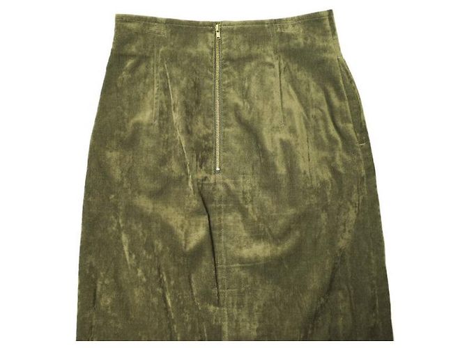 Autre Marque FALDA LARGA DE VELUR BEAUTY&YOUTH UNITED ARROWS Verde Verde oliva - vista 6