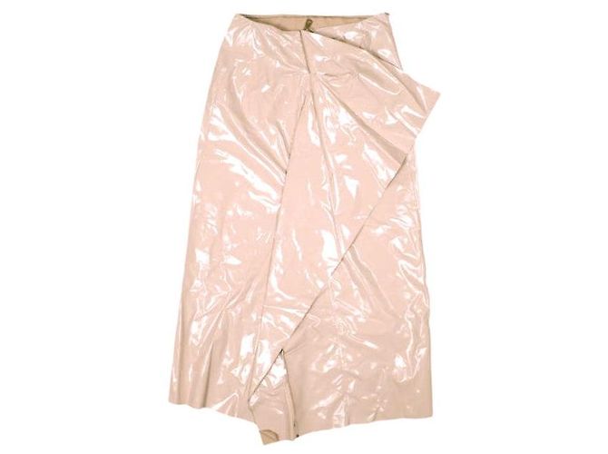 Autre Marque Polyurethan-beschichteter Rock N°21 Pink - Ansicht 2