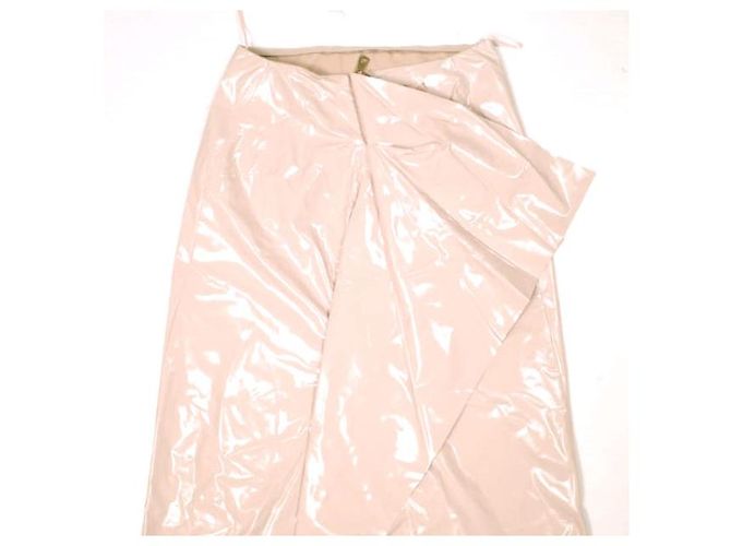 Autre Marque Polyurethan-beschichteter Rock N°21 Pink - Ansicht 6