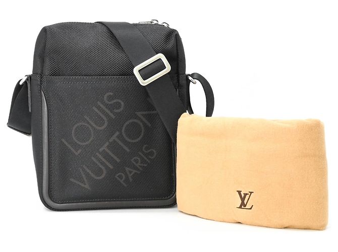 Borsa a Spalla Louis Vuitton Damier Geant Citadin MM Nero - vista 3
