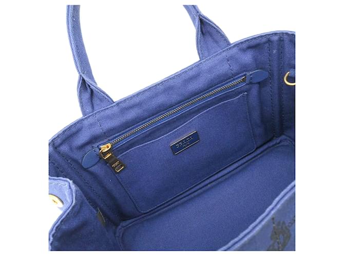 Prada Canapa Tote Tasche Blau - Ansicht 13