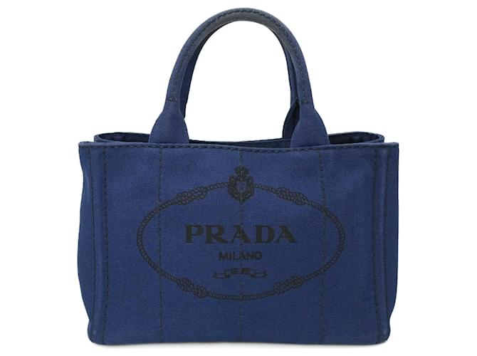 Prada Canapa Tote Tasche Blau - Ansicht 2