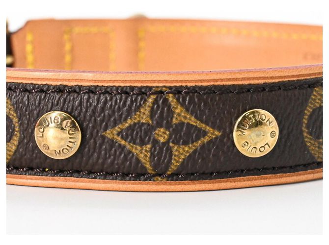 Louis Vuitton Monogram Collier Baxter PM Dog Collar Brown - view 6