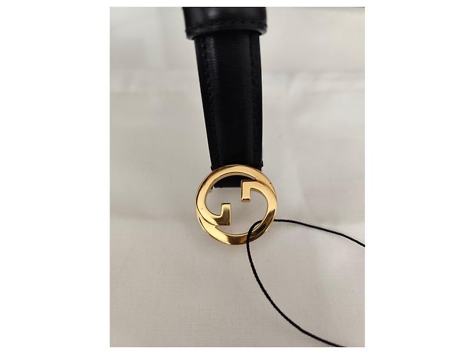 Gucci Marmont Gürtel aus schwarzem Leder - Ansicht 10