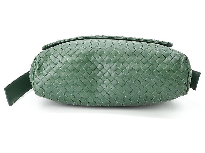 Borsa a Spalla Verde Intrecciato di Bottega Veneta - vista 5