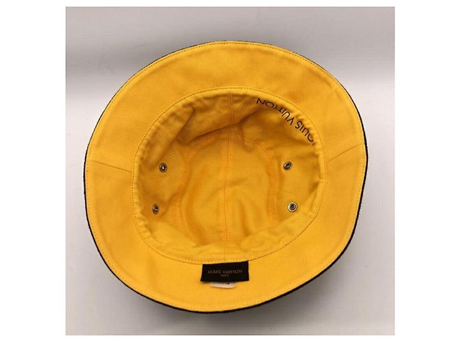 Cappello bucket in denim Monogram Louis Vuitton Nero - vista 5