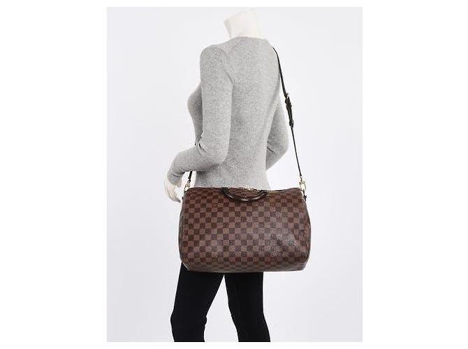 LOUIS VUITTON Borsa Speedy Bandoulière 35 in Tela Damier Marrone - vista 12