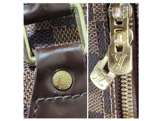 LOUIS VUITTON Borsa Speedy Bandoulière 35 in Tela Damier Marrone - vista 7