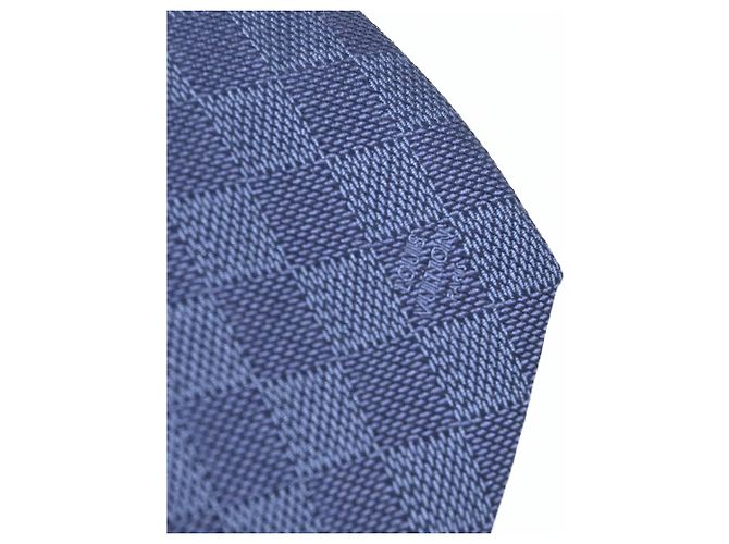 Cravatta in seta blu navy Louis Vuitton - vista 10