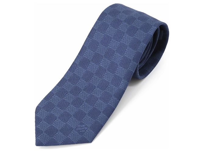Cravatta in seta blu navy Louis Vuitton - vista 2