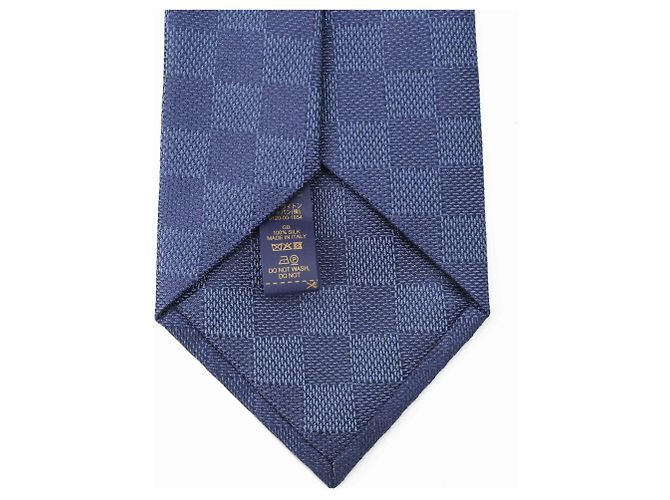 Cravatta in seta blu navy Louis Vuitton - vista 6