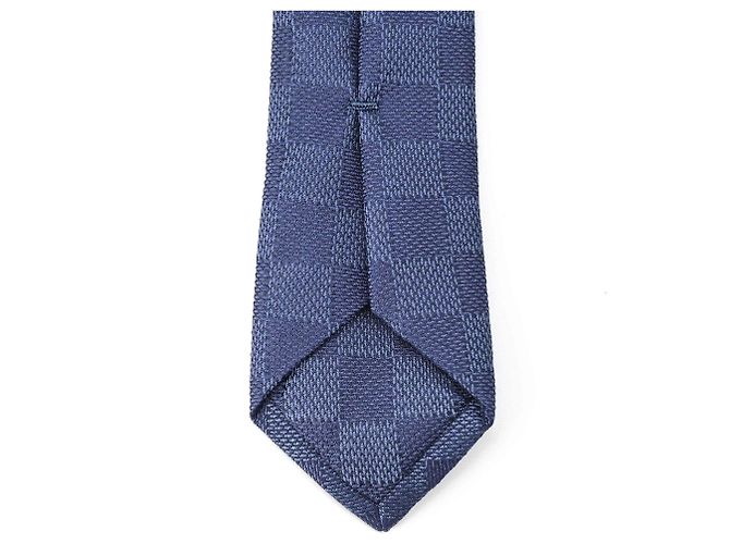 Cravatta in seta blu navy Louis Vuitton - vista 8