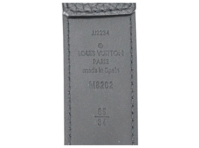 Louis Vuitton Gürtel Pont Neuf aus Taurillon-Leder Schwarz - Ansicht 15