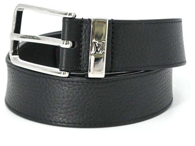 Louis Vuitton Gürtel Pont Neuf aus Taurillon-Leder Schwarz - Ansicht 2
