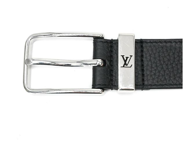 Louis Vuitton Gürtel Pont Neuf aus Taurillon-Leder Schwarz - Ansicht 3