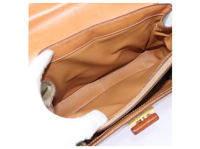 Céline Celine Vintage Convertible Top Handle Macadam Coated Canvas Medium Beige - vista 5