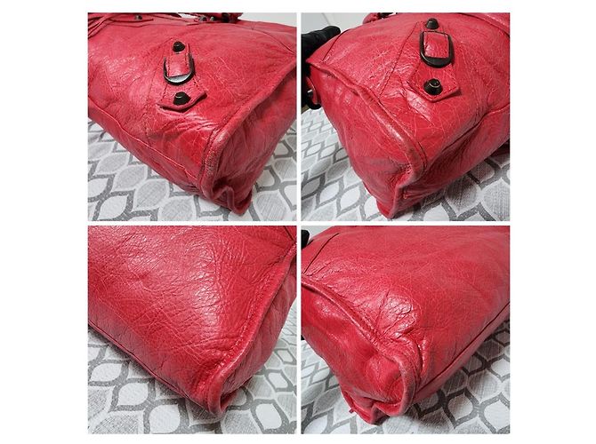 Balenciaga Agneau Classic Hardware City Kardinalrot Pink - Ansicht 10