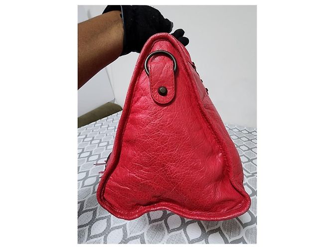 Balenciaga Agneau Classic Hardware City Kardinalrot Pink - Ansicht 13