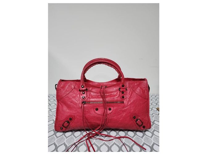 Balenciaga Agneau Classic Hardware City Kardinalrot Pink - Ansicht 14