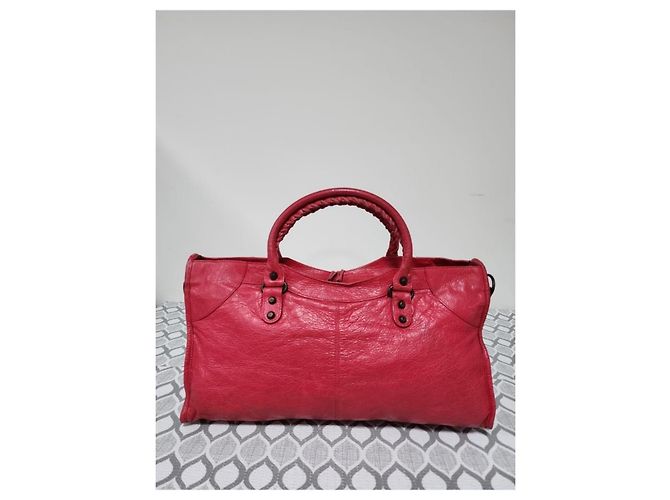 Balenciaga Agneau Classic Hardware City Kardinalrot Pink - Ansicht 3