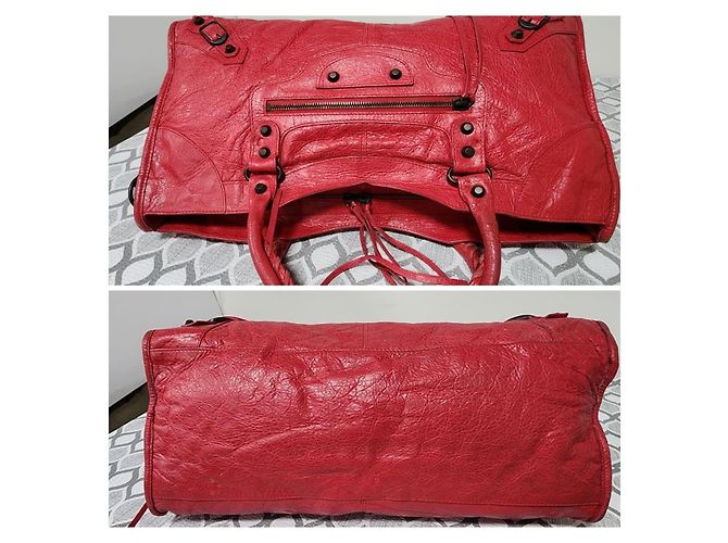 Balenciaga Agneau Classic Hardware City Kardinalrot Pink - Ansicht 4