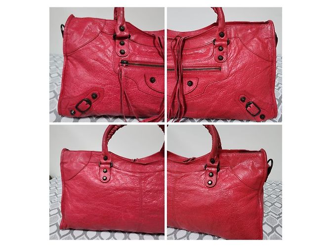 Balenciaga Agneau Classic Hardware City Kardinalrot Pink - Ansicht 7