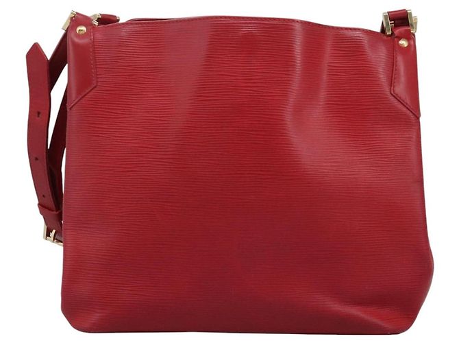 Borsa Louis Vuitton Mandara in pelle Epi MM Rosso - vista 2