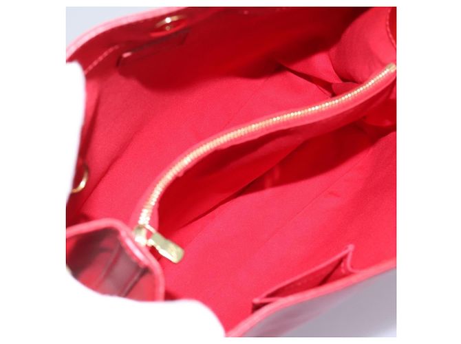 Borsa Louis Vuitton Mandara in pelle Epi MM Rosso - vista 5