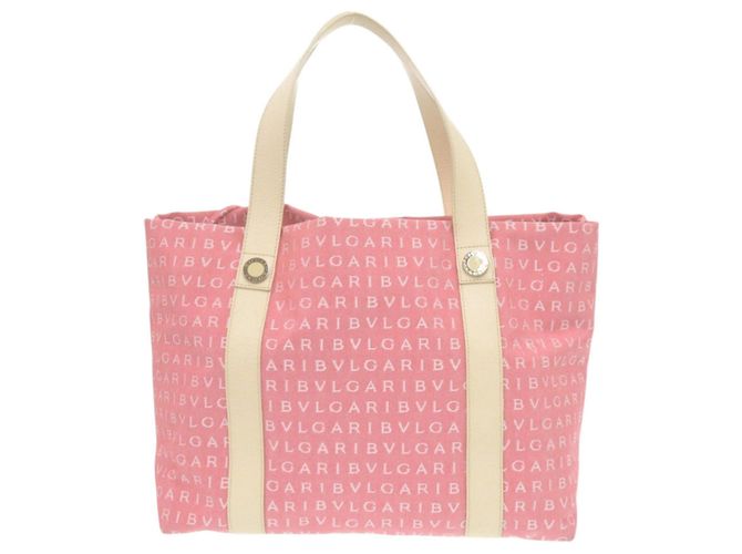 Bulgari Borsa Tote Logomania Bvlgari Rosa - vista 2