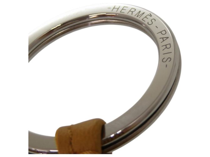 Portachiavi Hermès Agneau Milo Marrone - vista 4
