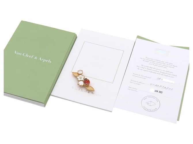 Spilla Clip Lucky Spring di Van Cleef & Arpels Rosa Rosso D'oro - vista 2