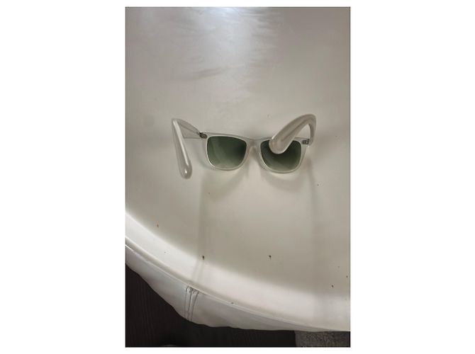 Ray-Ban Wayfarer Translucente Sonnenbrille Weiß - Ansicht 6