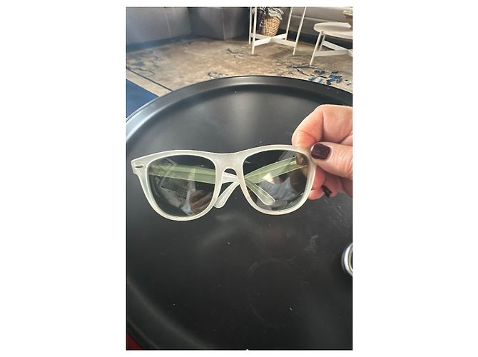 Ray-Ban Wayfarer Translucente Sonnenbrille Weiß - Ansicht 9