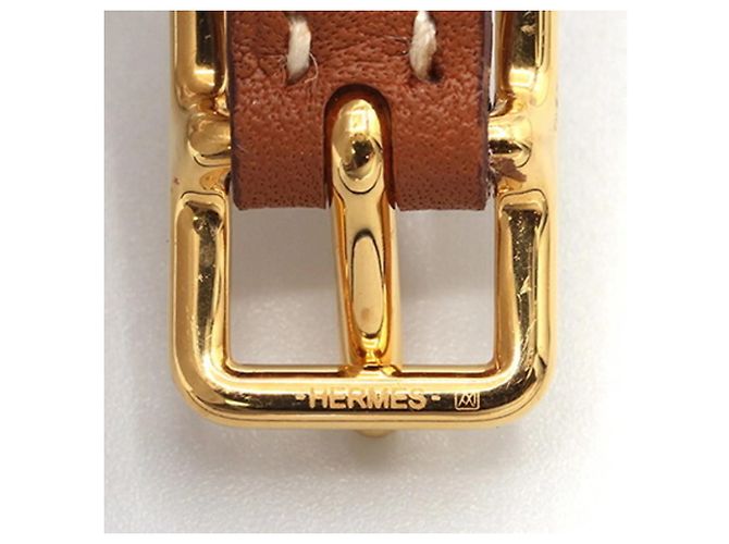 Bracciale Charm Etrier Double Tour Hermès Marrone - vista 4
