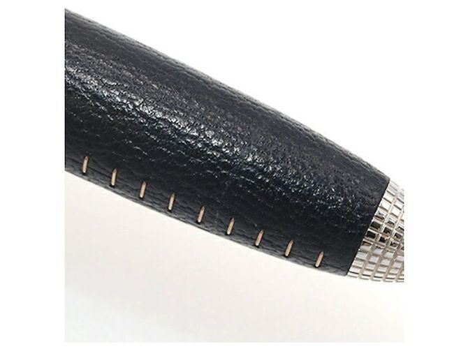 Louis Vuitton Füllfederhalter Dock Leder Schwarz/Silber - Ansicht 5