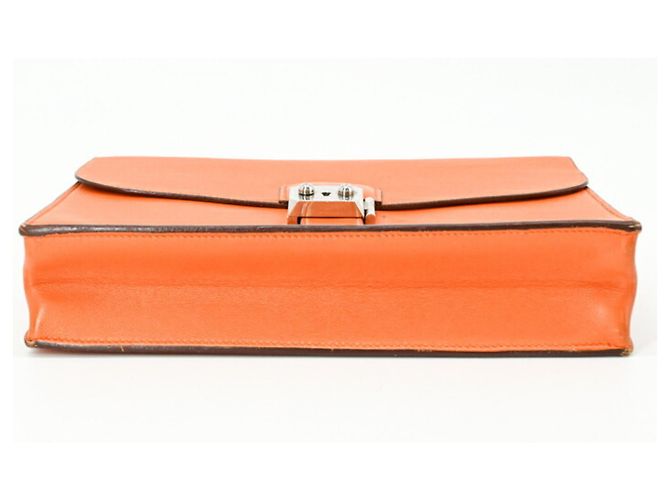 Sac à dépêches Hermès HERMES Bolsa Dépêches 27 em Laranja - vista 4