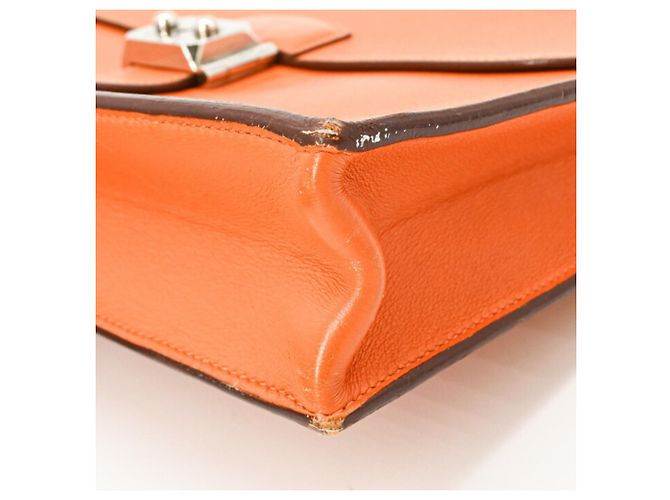 Sac à dépêches Hermès HERMES Bolsa Dépêches 27 em Laranja - vista 6