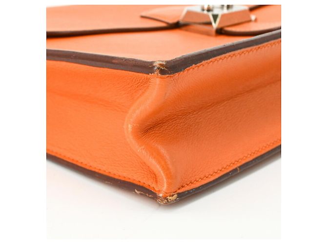 Sac à dépêches Hermès HERMES Bolsa Dépêches 27 em Laranja - vista 7