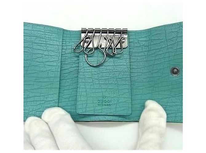 Estuche para llaves GG Supreme de GUCCI Azul Beige - vista 3