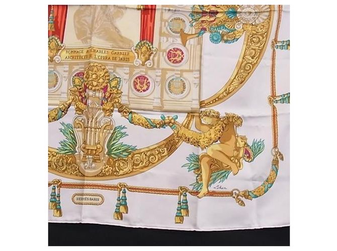 Foulard in seta Hermès Carre 90: Omaggio a Charles Garnier Multicolore - vista 3