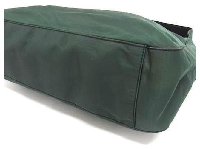 Tote Prada Schultertasche B8422 Schwarz Grün - Ansicht 4
