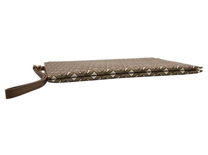 Clutch in tela con monogramma TB di Burberry Beige - vista 4