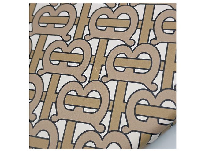 Clutch in tela con monogramma TB di Burberry Beige - vista 5